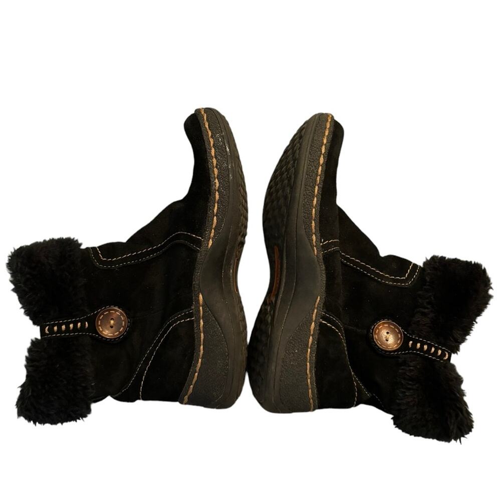 BareTraps Elexa Leather Boots Women’s Size 6 M Faux Fur Ankle Winter Warm Zip - Picture 11 of 14